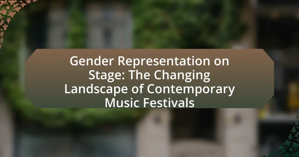 Gender Representation on Stage: The Changing Landscape of Contemporary Music Festivals